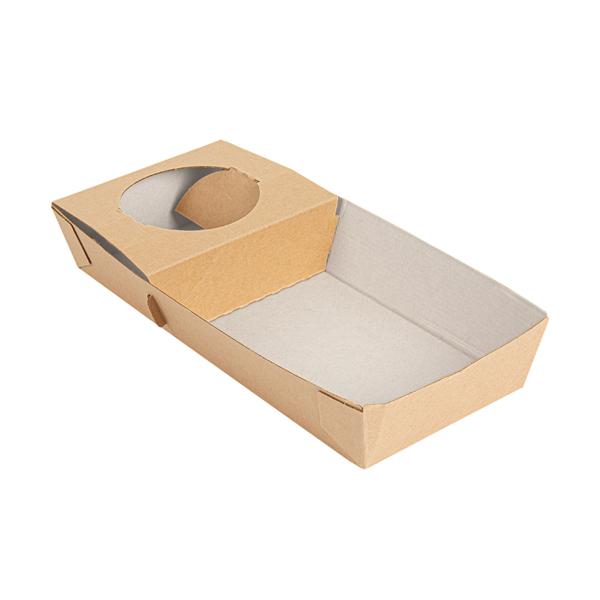 VASSOI TRASPORTO 1 BICCHIERE+1 COMPART 25x12x4 CM CF 50PZ