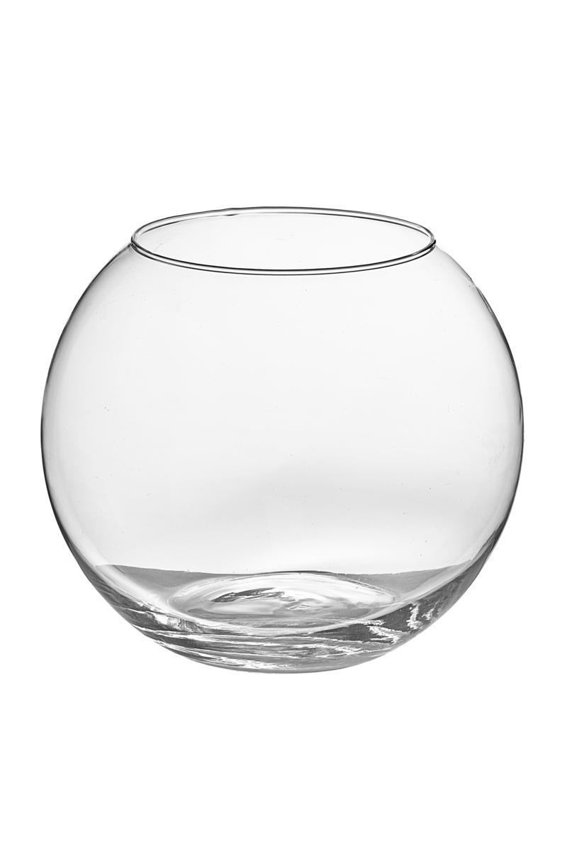 VASO SFERA VETRO H.CM.25 ø CM 30