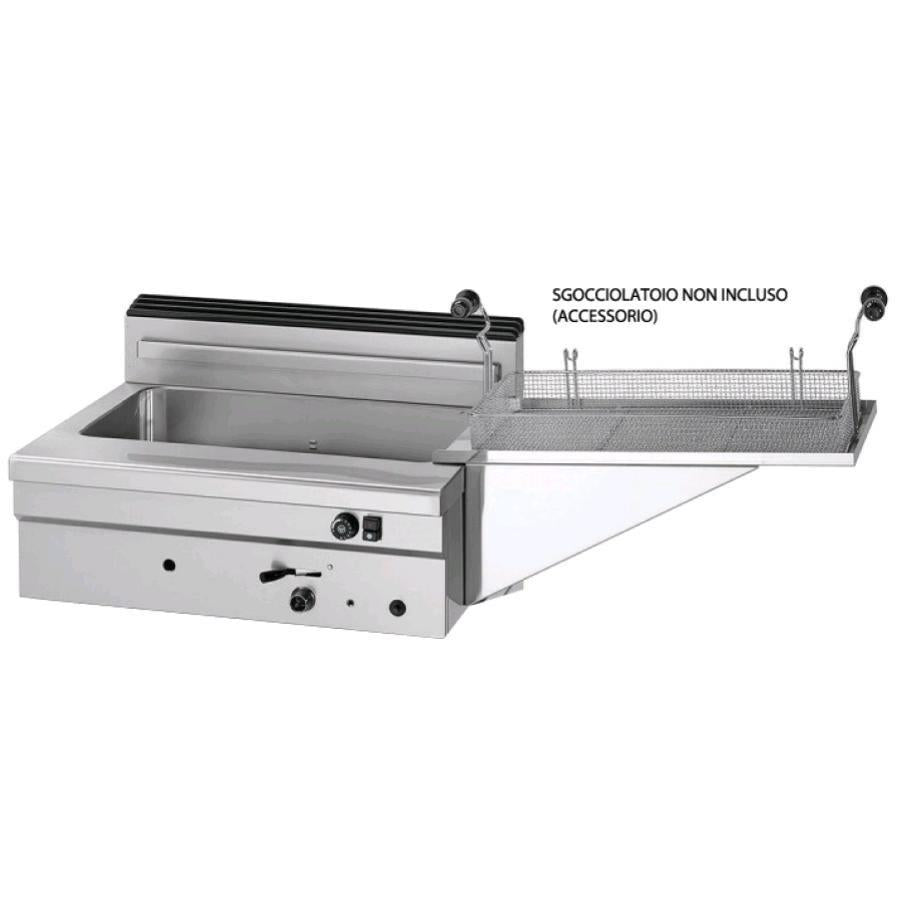 FRIGGITRICE PAST. GAS DA BANCO 18LT 12KW 700X580X250