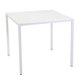 TAVOLO METALLO ELMA AUTOLIVELLANTE BIANCO QUADRO 80x80xH75
