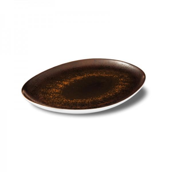 VASSOIO OVALE "ESTIA" RUGGINE DIM.30X26CM PORCELLANA