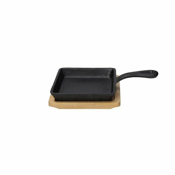 PADELLA DA PORTATA 14X14CM GHISA+SP LEGNO FUSION T