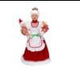 DECORAZIONE SIGNORA NATALE IN TESSUTO C/ORSETTO CM24X13XH45