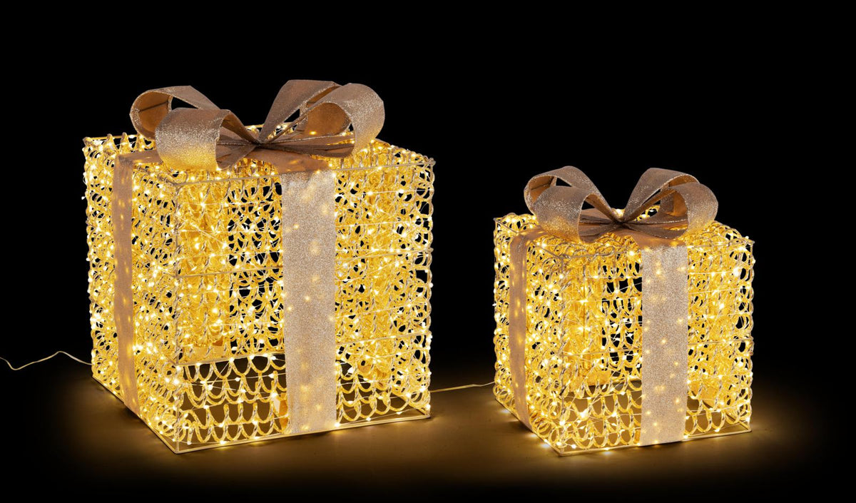 SET 2 PACCHI REGALO ZOE ORO MICROLED CL