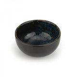 COPPETTA TONDA "PHOBOS" NERA PUNT.BLU DIAM.8,5CM STW