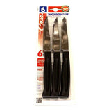 COLTELLO BISTECCA LEGNO NERO LAMA 11CM BLS=6PZ