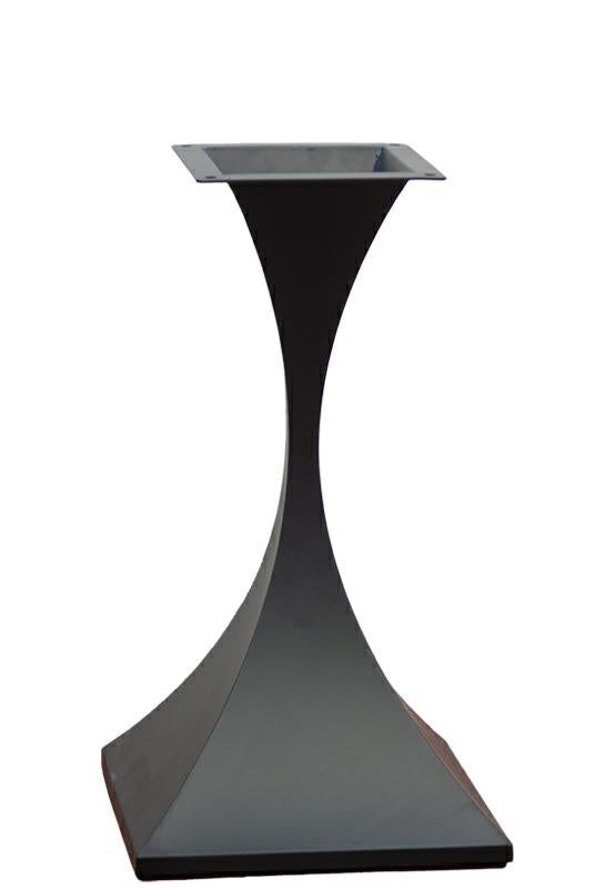 BASE IN ACCIAIO NERO QUADRATA CONICA 40X40H72