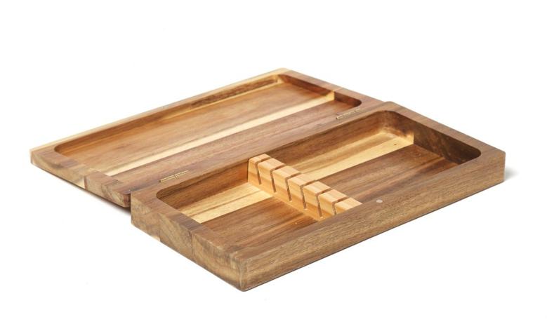 CUSTODIA LEGNO ACACIA X 6 COLTELLI