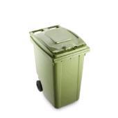 BIDONE RACC.DIFF CARRELLATO C/COP 360LT VERDE