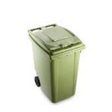BIDONE RACC.DIFF CARRELLATO C/COP 360LT VERDE