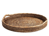 VASSOIO RATTAN TONDOC/MANICI CM.46X7H