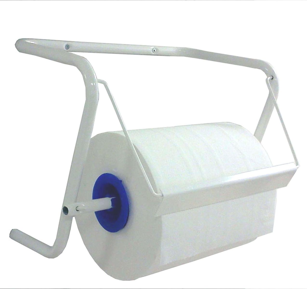 DISPENSER BOBINA CARTA A PARETE BIANCO 42X25XH34CM