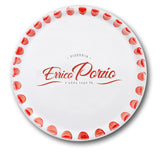 PIATTO PIZZA 33CM NAPOLI BIANCO/ROSSO "ERRICO PORZIO"