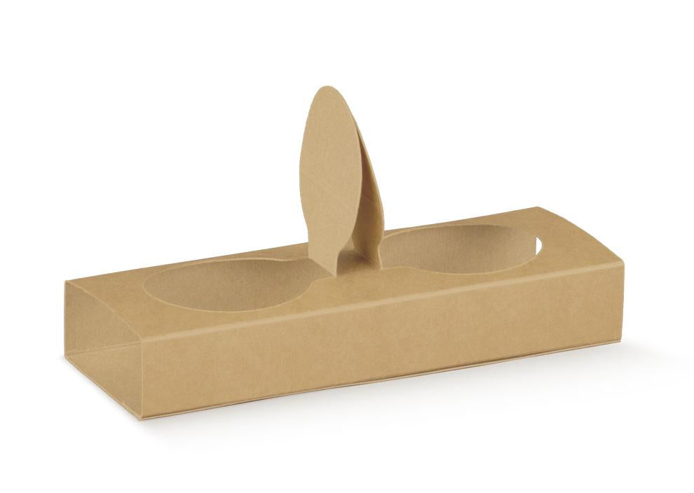 BOX TAKE AWAY ESPRESSO 2POSTI 15X6X2,5H AVANA CF=10PZ