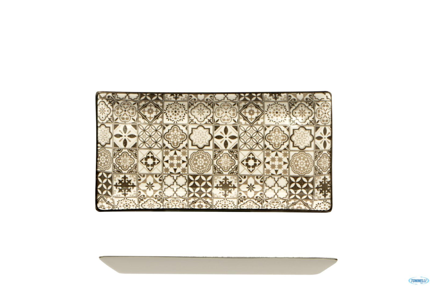 PIATTO RETT.NORDIC CM.23,7X12 SINTRA NUT