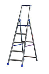 SCALA ALLUMINIO 5GRADINI H2 PIATTAFORMA+PARAPETTO MOD.CLIMB