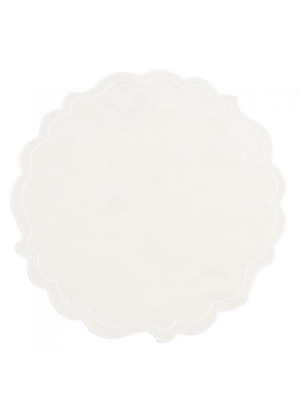 SOTTOPIATT0 IN TESSUTO BIANCO 35CM