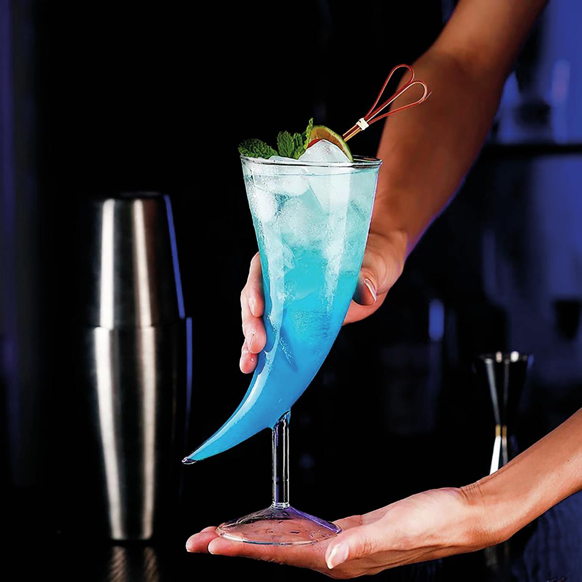 BICCHIERE VETRO DOPPIA PARETE 400ML RIBBED