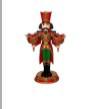 PORTACANDELE SOLDATINO IN RESINA COL.ROSSO cm25x13,5h45,5