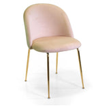 SEDIA VELLUTO SAMMI CREMA STRUTTURA ORO 50X57CM 47/77H