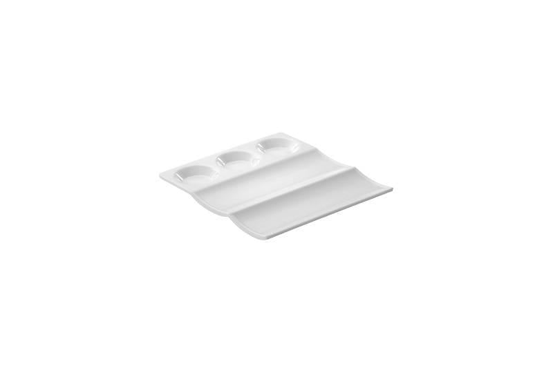 PIATTO IN MELAMINA CON SCOMPARTI 23X21X1,5CM