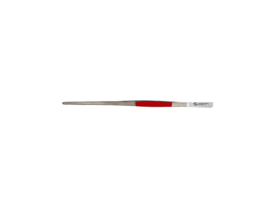 PINZA CHEF ACCIAIO INOX 30CM C/INSERTO ROSSO