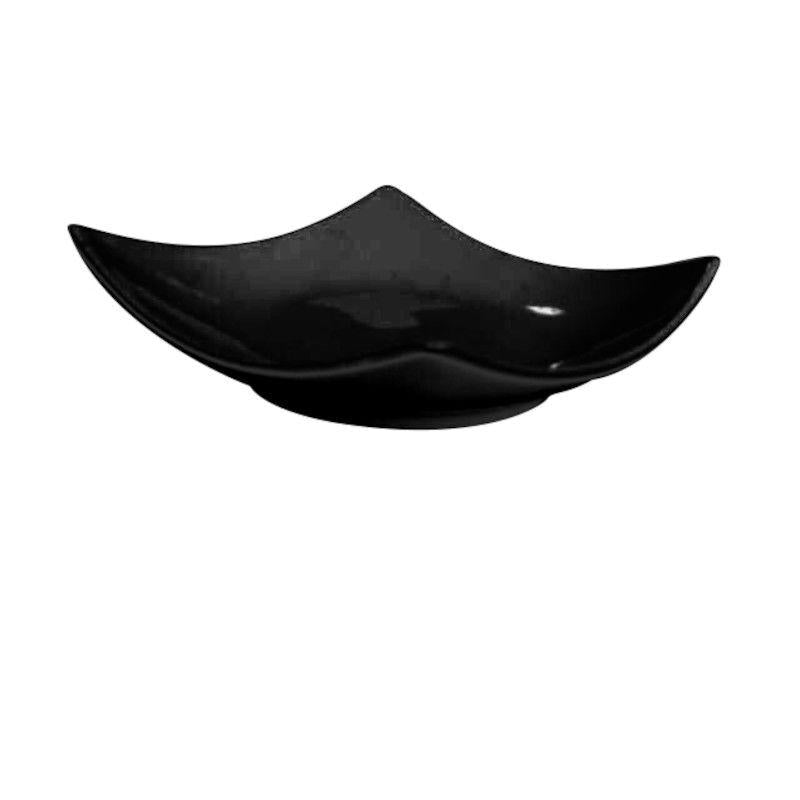PIATTINO NERO MELAMINA "LE PETIT WAN" 10X10CM H.3