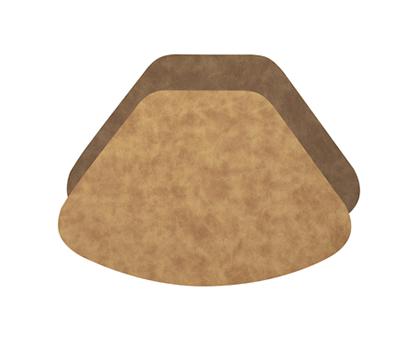 SUEDE TOVAGLIETTA INPVC BIC.MARRONE 48X32CM