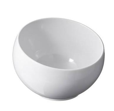 CIOTOLA TONDA IN MELAMINA BIANCA Ø20x9,6x14,6 cm