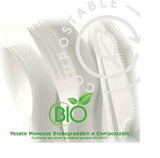 FORCHETTA 165MM "BIO-PLA" COMPACT BIANCO 3,8GR CF=50PZ