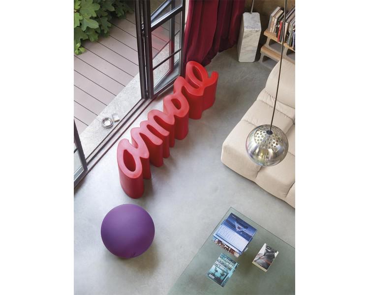 SEDUTA AMORE CM.145X35X45 FLAME RED