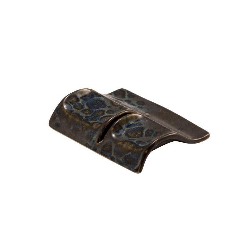 POGGIAPOSATE NERO PHOBOS PNT BLU 10X8 H2,5CM STONEWARE
