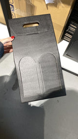 SCATOLA BOTTIGLIA DOPPIA COLORE NERA