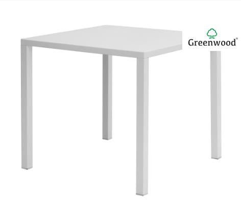 TAVOLO GARDA IN ACCIAIO 70×70 – BIANCO – AUTOLIVELLANTE
