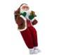 BABBO NATALE TESSUTODAMASCATO ROSSO SEDUTO 180CM