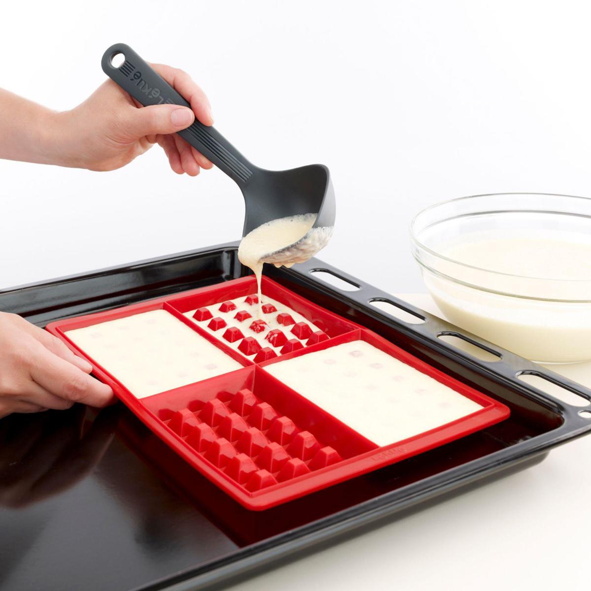 STAMPO WAFFLE SILICONE ROSSO