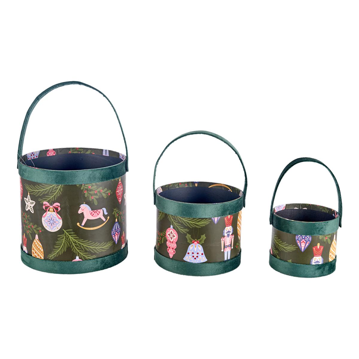 SET 3 CESTI M.G.H.CM.22 ø CM 24 VERDE