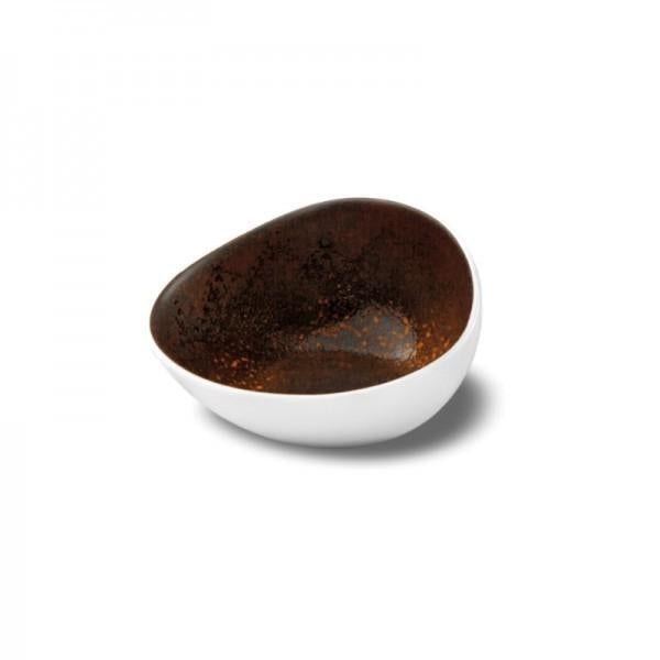 COPPETTA OBLIQUA "ESTIA" RUGGINE DIM.13X12 H7CM PORCELLANA