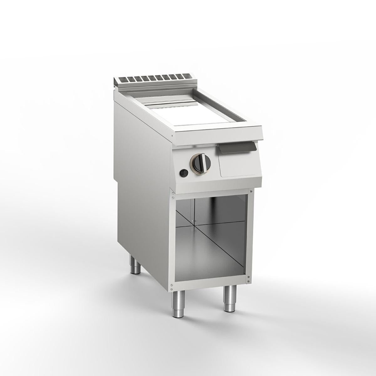 FRY TOP GAS 40 LISCIO CROMATO 900X400X900