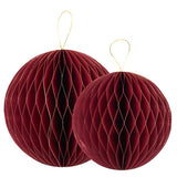 CF 2 SFERE CARTA CM 25/30 ROSSO/ORO