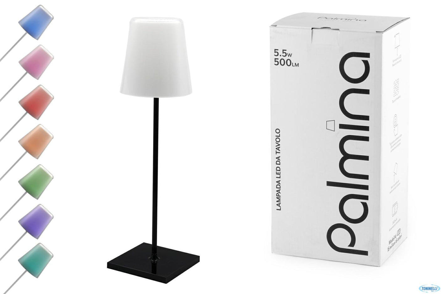 LAMPADA NERA DA TAVOLO LED 'PALMINA' 11X39h