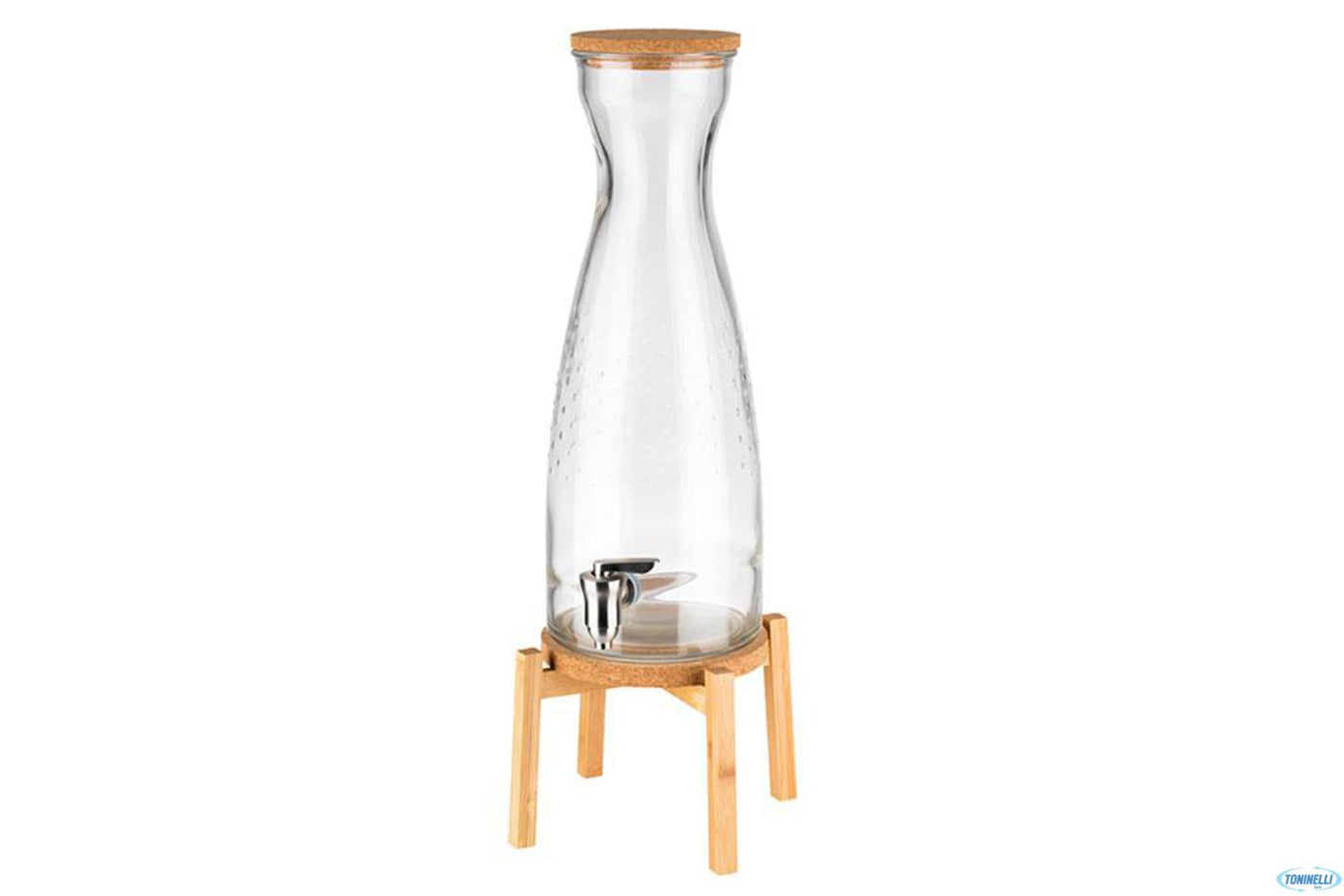 DISPENSER BEVANDE CON BASE IN LEGNO 4,5LT 23X56h