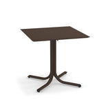 TAVOLO ABBATIBILE BORDO BASSO 80X80 MARRONE D'INDIA COD.1132
