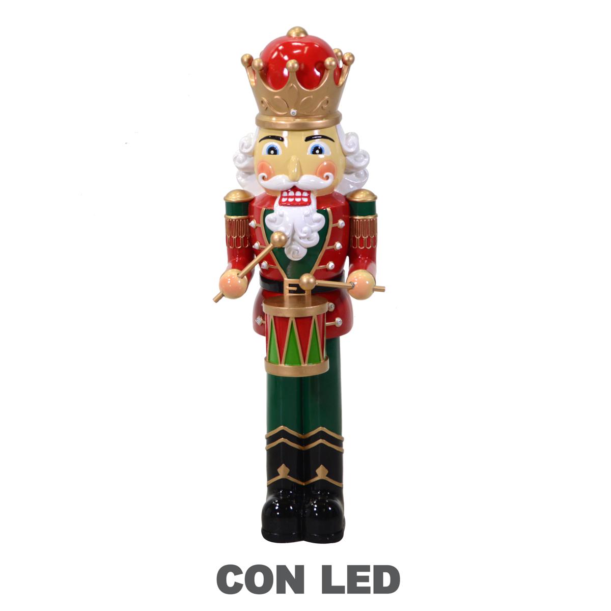 SOLDATINO RESINA CON LED ROSSO CM 34X32H96
