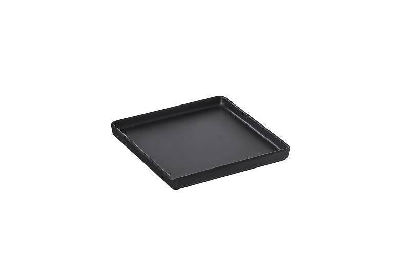 PIATTINO QUADRATO INMELAMINA NERA 12X12X1,3