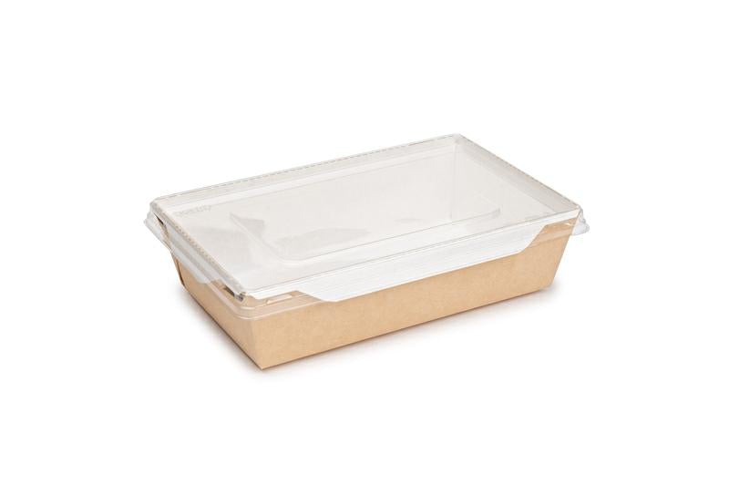 VASCHETTA+COP. ECO OPSALAD 500ML 165X120X45MM KRAFT+PET CF=5
