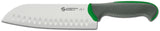 COLTELLO "SANTOKU" ALVEOLATO 18CM VERDE TECNA