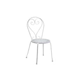 SEDIA METALLO NEW OLD BIANCO CREMA cm41x48h90