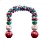 ARCO IN METALLO CON CAMPANELLE MULTICOLOR CM190X60H270