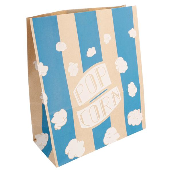 SACCHETTI POP CORN AZZURRO 20+9x23,5 CM CF=500PZ